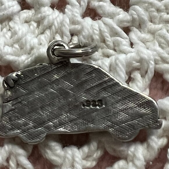 Vintage Mom's Taxi Silver Charm - Picture 3 of 3